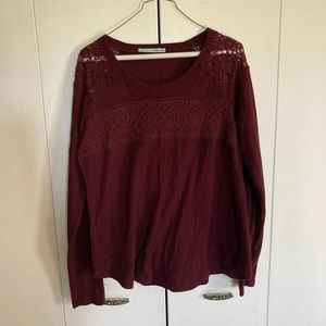 Maurices maroon long sleeve